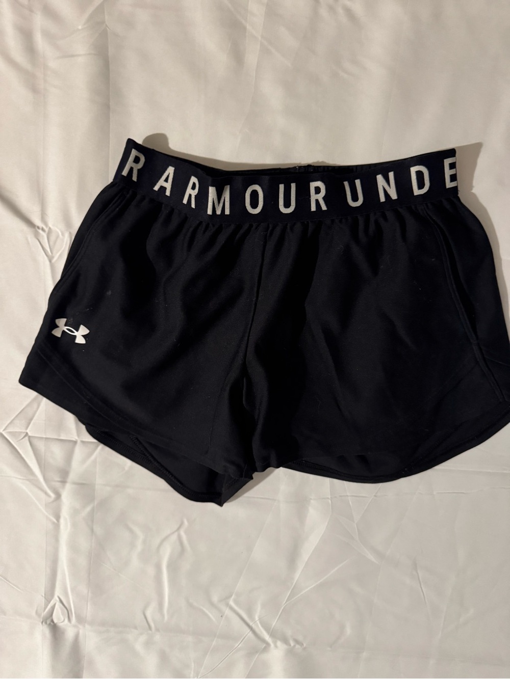Under Armour Women's Black Elastic-Waist Athletic Shorts
